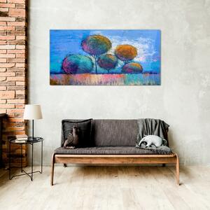 Skleneny obraz Maľba abstrakcie stromy
