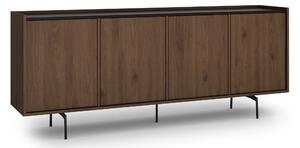 Elegantná komoda Zenar 200 cm so štyrmi dverami - orech / čierna