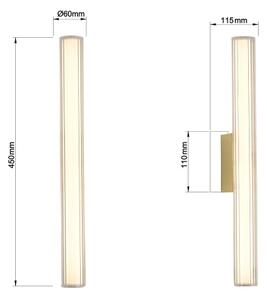 LED kúpeľňové osvetlenie na zrkadlo LINEA LED/8W/230V 3000/4000/6000K IP44 45 cm zlaté