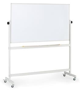 Mobilná otočná magnetická tabuľa, lakovaný povrch, 1500 x 900 mm