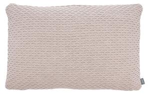 Béžový vankúš zo zmesi bavlny a vlny Södahl Wave Knit, 40 x 60 cm