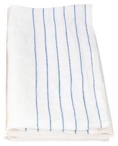 Ľanový uterák Kaste, bielo-modrý, Rozmery 95x180 cm