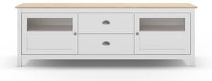 Biely TV stolík z borovicového dreva 180x59 cm Misti – Marckeric