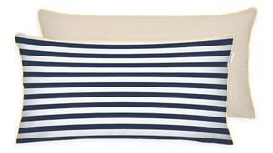 Tom Tailor Perkálová obliečka na vankúš Dark Navy - Sunny Sand, 40 x 80 cm