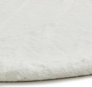 Biely koberec Think Rugs Teddy, ⌀ 120 cm