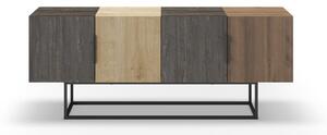 TV stolík v dekore duba v hnedo-prírodnej farbe 140x55 cm Titan – Marckeric