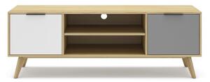 TV stolík z borovicového dreva v prírodnej farbe 140x53 cm Elfa - Marckeric