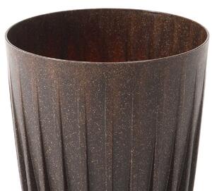 PLASTOVÝ KVETINÁČ STRIPPED ECO 30X25 CM TMAVOHNEDÁ