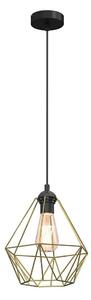 Luster na lanku BASKET 1xE27/60W/230V pr. 25 cm zlatá