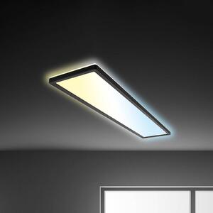 LED panel Tava čierny, 98 x 20 cm podsvietenie plast, Čierna, Pracovňa / Kancelária, Plast, Stropné svetlo