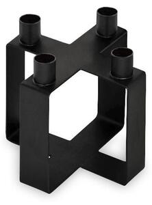 Dizajnový svietnik Frame X Cubic Black