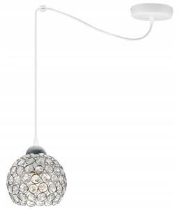 Závesné svietidlo Crystal Spider, 1x strieborné krištáľové tienidlo, (chrómové uchytenie), w