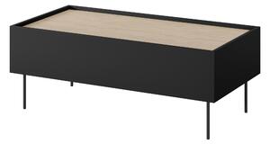Konferenčný stolík Desin 120 cm - čierny mat / dub nagano