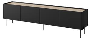 TV stolík Desin 220 cm - čierny mat / dub nagano