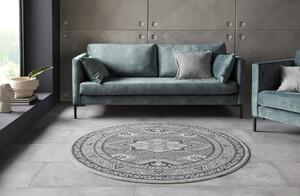 Nouristan - Hanse Home koberce Kruhový koberec Mirkan 104101 Stone-grey - 160x160 (priemer) kruh cm