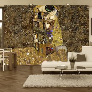 Fototapeta - Klimtova inšpirácia - zlatý bozk + zadarmo lepidlo - 200x140