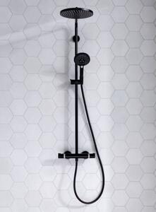 Hansgrohe Raindance Select S sprchový systém Showerpipe 240 PowderRain, sprchou Select 120 3jet, matná čierna 27633670