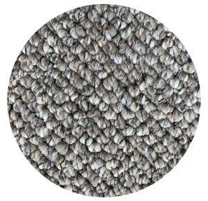 Vopi koberce AKCIA: 120x120 (priemer) kruh cm Kruhový koberec Wellington sivý - 120x120 (priemer) kruh cm