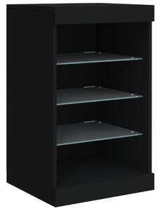 Komoda s LED svetlami čierna 41x37x67 cm