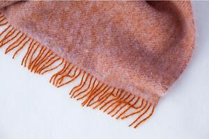 Mohérová deka Revontuli 130x170, ružovo-oranžová