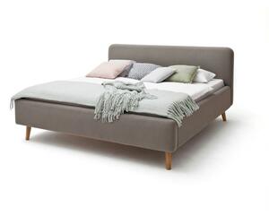 Sivohnedá dvojlôžková posteľ Meise Möbel Mattis, 160 x 200 cm
