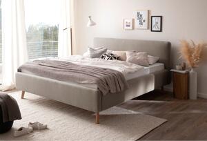 Sivohnedá dvojlôžková posteľ s roštom a úložným priestorom Meise Möbel Mattis, 180 x 200 cm