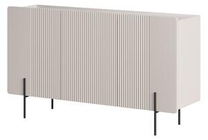 Komoda Malmi 150 cm - kašmírová / crema bianca / čierna