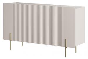 Komoda Malmi 150 cm - kašmírová / crema bianca / zlatá