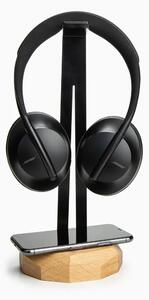 Drevený stojan na slúchadlá GEOMETRIC QI 15W - DUB