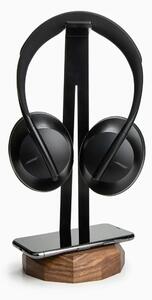 Drevený stojan na slúchadlá GEOMETRIC QI 15W - ORECH