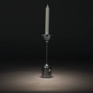 Nabíjateľná stolná lampa Cassis LED, strieborná farba, hliník, IP54, CCT