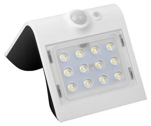 Exteriérové solárne nástenné LED svietidlo Butterfly, 1x LED 1,5w, biela, pohybový senzor