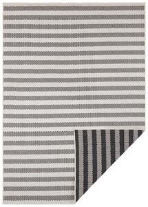 Mujkoberec Original Kusový koberec Nora 103746 Black, Creme – na von aj na doma - 120x170 cm
