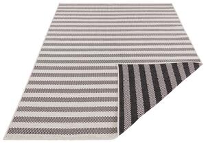 Mujkoberec Original Kusový koberec Nora 103746 Black, Creme – na von aj na doma - 80x250 cm