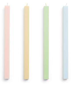HAY Sviečky Square Candle set 4ks, pastel
