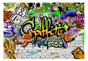 Fototapeta - Graffiti na stene + zadarmo lepidlo - 250x175