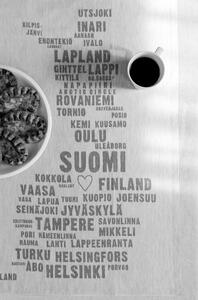 Ľanová utierka My Finland 46x70, ľan-čierna