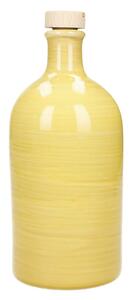 Žltá keramická fľaša na olej Brandani Maiolica, 500 ml