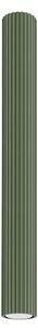 Stropné svietidlo Karbon, 1x olivovo zelené kovové tienidlo, (60 cm)
