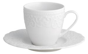 Biela šálka na kávu s tanierikom Brandani Gran Gala
