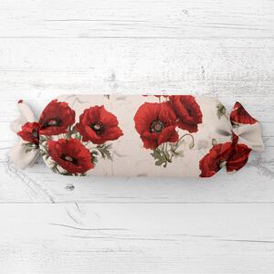 Biante Vankúš valec bonbon Sandra SA-586 Vlčie maky na krémovom 15x40 cm