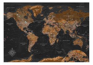 Samolepiaca fototapeta - Svet: štýlová mapa 147x105