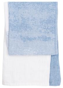 Ľanový uterák Saari, modro-biely, Rozmery 95x180 cm