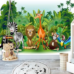 Fototapeta - Zvieratá v džungli + zadarmo lepidlo - 200x140