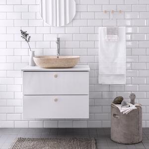Woodio Umývadlo Soft60, biele polar / na dosku