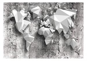 Fototapeta - Mapa sveta: Origami