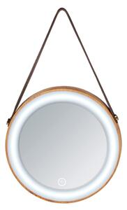 Nástenné zrkadlo s LED osvetlením Wenko Usini, ø 21 cm