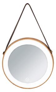 Nástenné zrkadlo s LED osvetlením Wenko Usini, ø 21 cm
