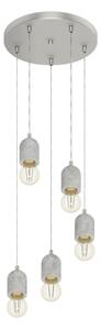 Eglo 95524 - Luster SILVARES 5xE27/60W/230V