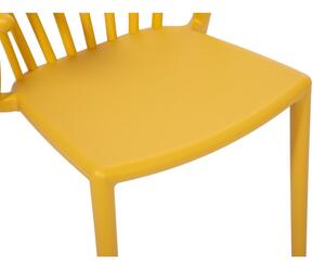 Žltá záhradná stolička Essentials Capri